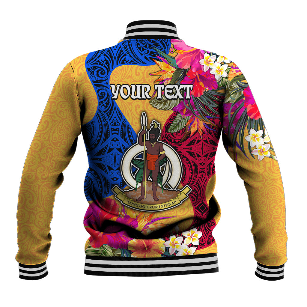 Personalised Torba Day Baseball Jacket Proud To Be A Ni-Van Beauty Pacific Flower LT03 - Polynesian Pride