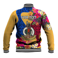 Personalised Torba Day Baseball Jacket Proud To Be A Ni-Van Beauty Pacific Flower LT03 - Polynesian Pride