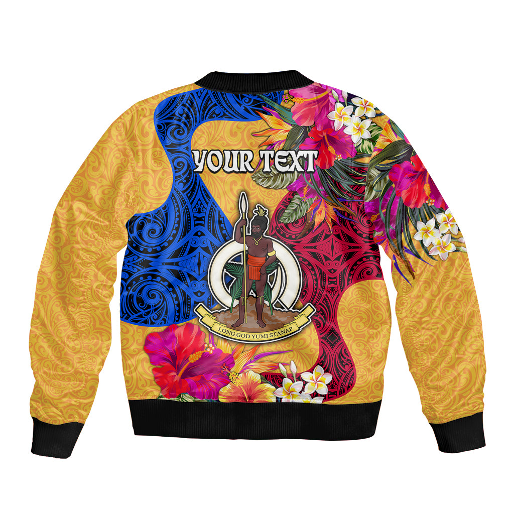 Personalised Torba Day Bomber Jacket Proud To Be A Ni-Van Beauty Pacific Flower LT03 - Polynesian Pride