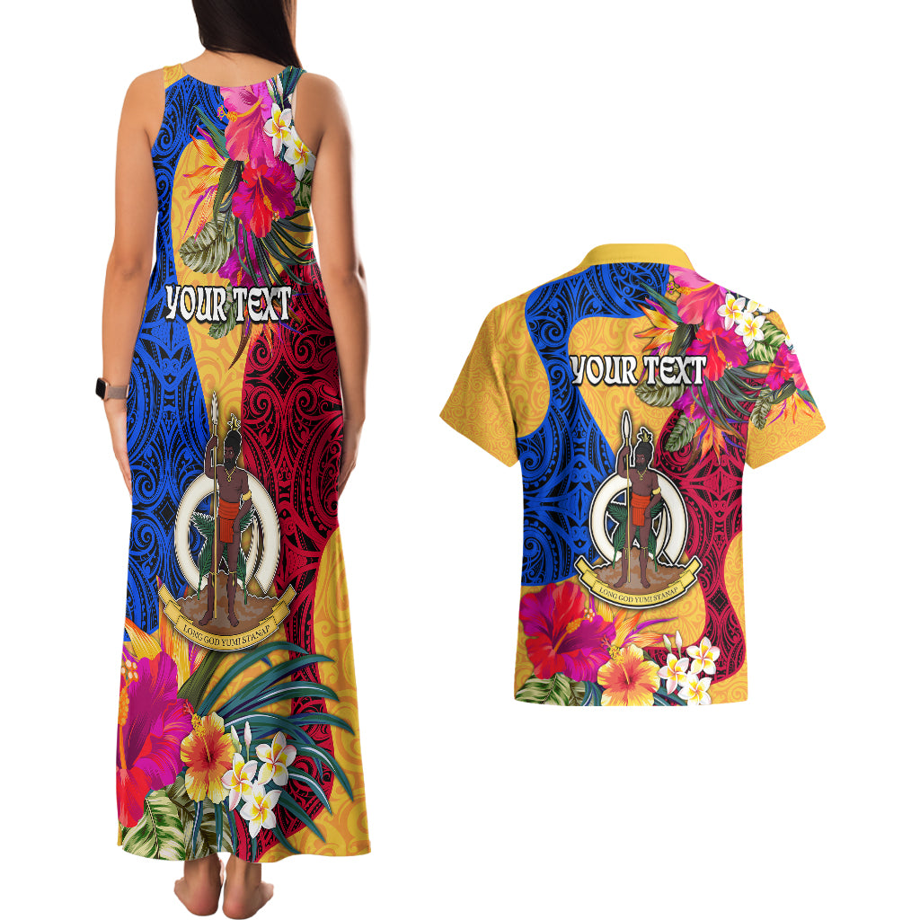 Personalised Torba Day Couples Matching Tank Maxi Dress and Hawaiian Shirt Proud To Be A Ni-Van Beauty Pacific Flower LT03 - Polynesian Pride