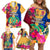 Personalised Torba Day Family Matching Off Shoulder Short Dress and Hawaiian Shirt Proud To Be A Ni-Van Beauty Pacific Flower LT03 Yellow - Polynesian Pride