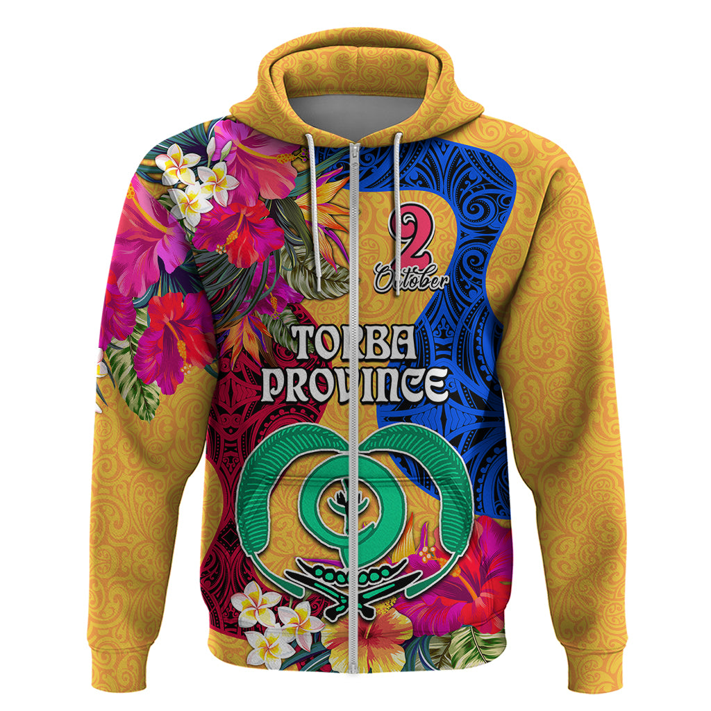 Personalised Torba Day Hoodie Proud To Be A Ni-Van Beauty Pacific Flower LT03 - Polynesian Pride