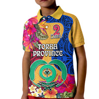 Personalised Torba Day Kid Polo Shirt Proud To Be A Ni-Van Beauty Pacific Flower LT03 Kid Yellow - Polynesian Pride