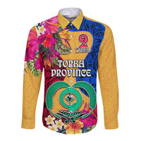 Personalised Torba Day Long Sleeve Button Shirt Proud To Be A Ni-Van Beauty Pacific Flower LT03 Unisex Yellow - Polynesian Pride