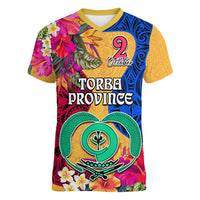 Personalised Torba Day Women V Neck T Shirt Proud To Be A Ni-Van Beauty Pacific Flower LT03 Female Yellow - Polynesian Pride