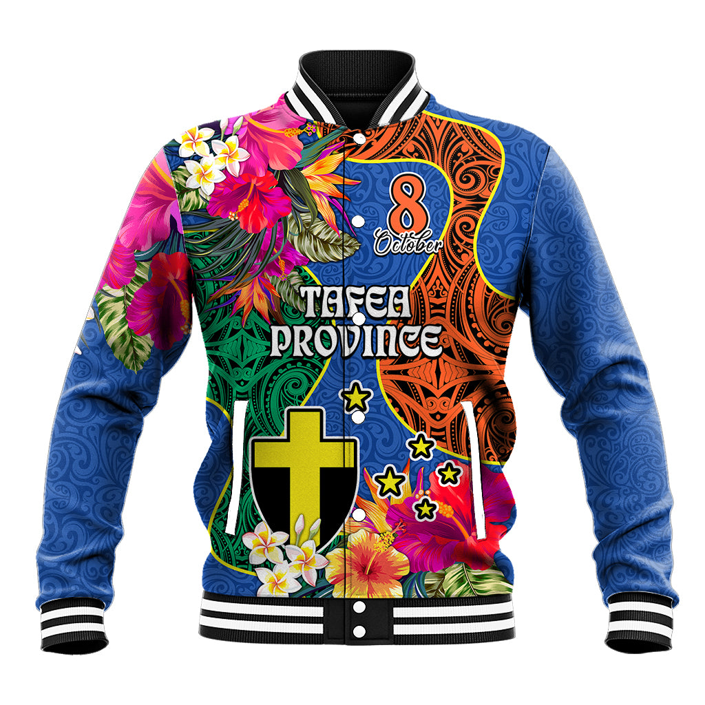 Tafea Day Baseball Jacket Proud To Be A Ni-Van Beauty Pacific Flower LT03 Unisex Blue - Polynesian Pride