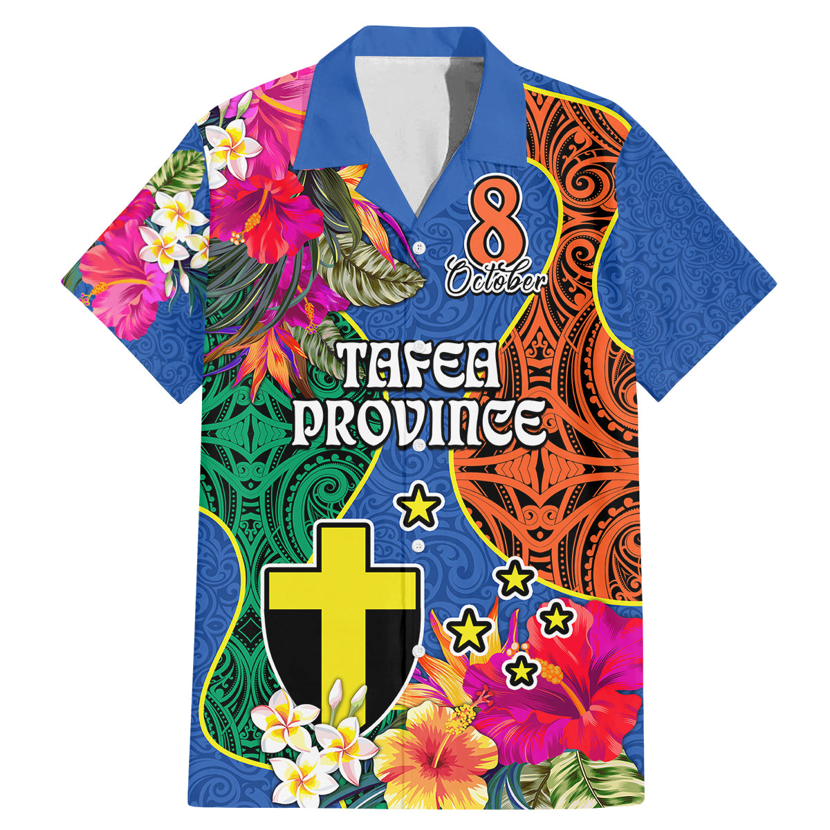 Tafea Day Family Matching Mermaid Dress and Hawaiian Shirt Proud To Be A Ni-Van Beauty Pacific Flower LT03 - Polynesian Pride