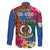 Tafea Day Family Matching Off Shoulder Long Sleeve Dress and Hawaiian Shirt Proud To Be A Ni-Van Beauty Pacific Flower LT03 - Polynesian Pride