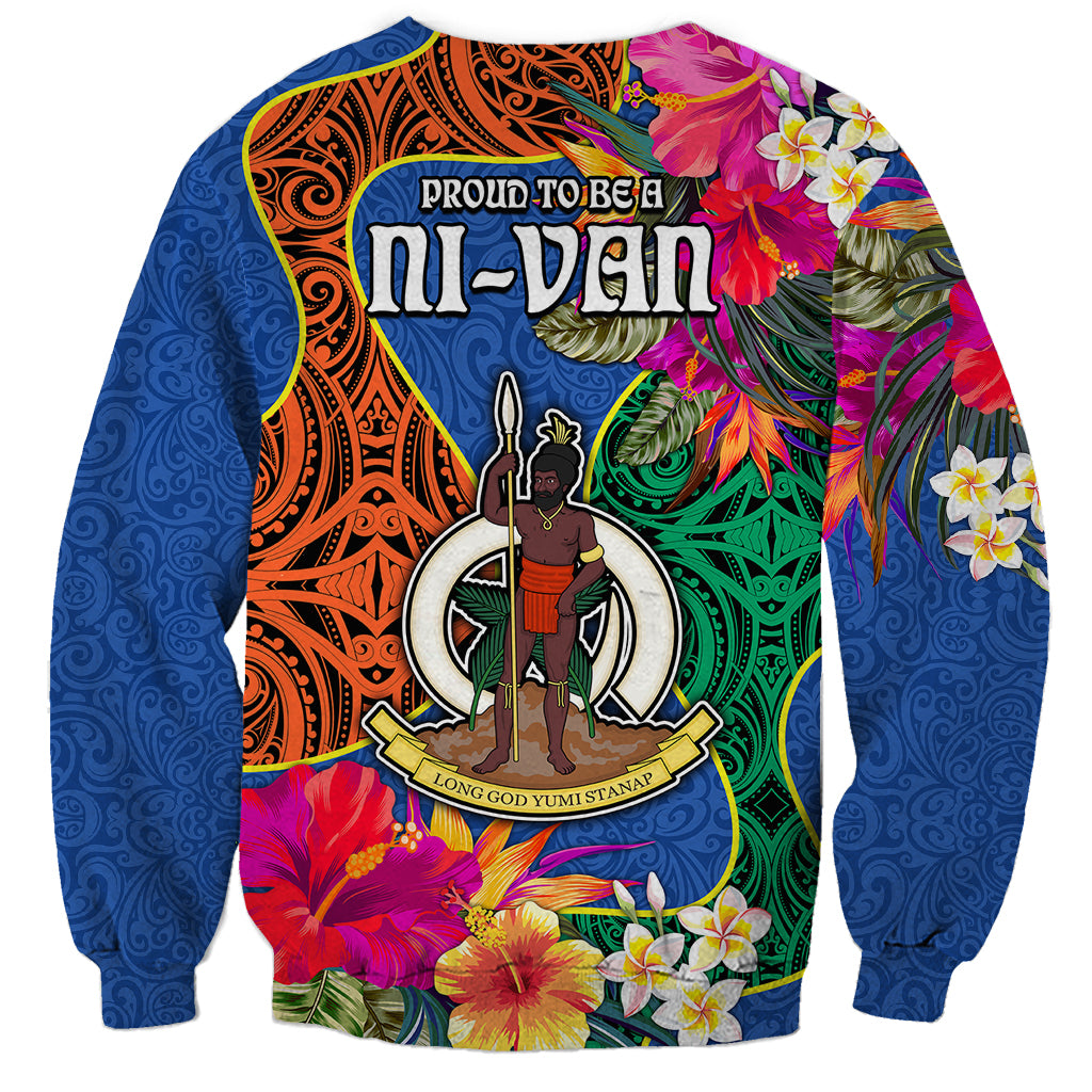 Tafea Day Sweatshirt Proud To Be A Ni-Van Beauty Pacific Flower LT03 - Polynesian Pride