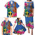Personalised Tafea Day Family Matching Puletasi Dress and Hawaiian Shirt Proud To Be A Ni-Van Beauty Pacific Flower LT03 Blue - Polynesian Pride