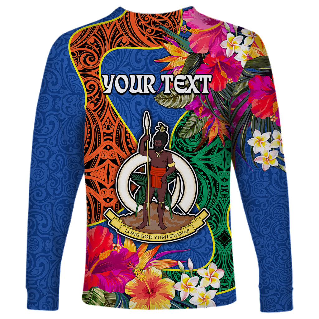 Personalised Tafea Day Long Sleeve Shirt Proud To Be A Ni-Van Beauty Pacific Flower LT03 - Polynesian Pride