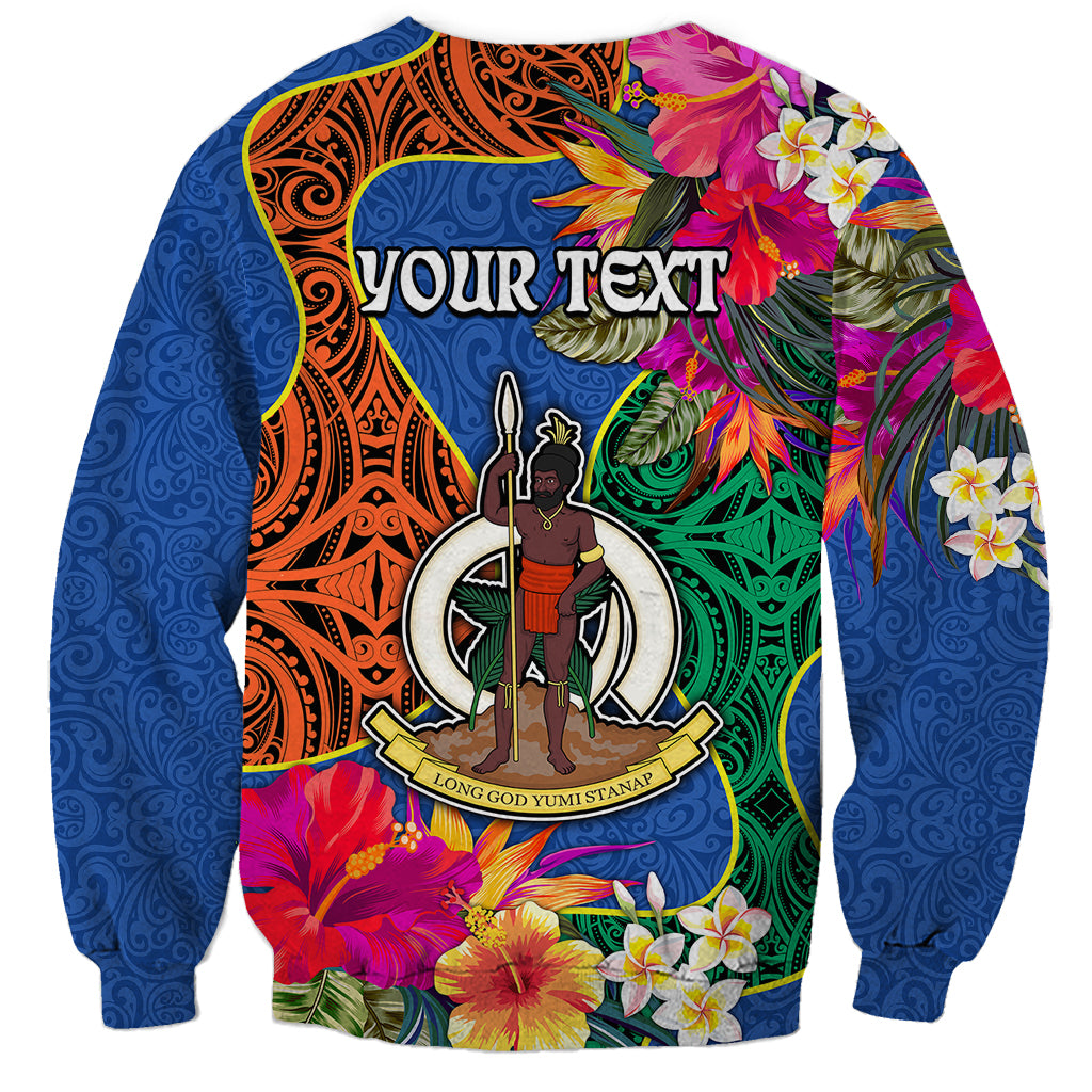 Personalised Tafea Day Sweatshirt Proud To Be A Ni-Van Beauty Pacific Flower LT03 - Polynesian Pride