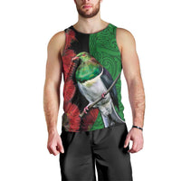 New Zealand Kereru And Pohutukawa Men Tank Top Maori Tribal Tattoo