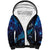 New Zealand Tui Bird Sherpa Hoodie The Pleiades Star Cluster and Koru Tribal Tattoo Galaxy Vibe