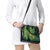 New Zealand Kākāpō Shoulder Handbag Silver Fern with Close up of Green Fern Leaves and Maori Tattoo