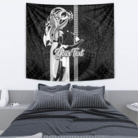 Custom Hawaii Lanai Island Tapestry Hawaiian King and Kakau Symbols Abstract Shoulder Tattoo LT03 - Polynesian Pride