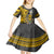 Hawaii Molokai Island Kid Short Sleeve Dress Hawaiian Warrior and Kakau Symbols Abstract Tattoo LT03 - Polynesian Pride