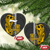 Custom Molokai Lanai Island Ceramic Ornament Hawaiian Warrior and Kakau Symbols Abstract Tattoo LT03 - Polynesian Pride