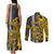Custom Hawaii Molokai Island Couples Matching Tank Maxi Dress and Long Sleeve Button Shirts Hawaiian Warrior and Kakau Symbols Abstract Tattoo LT03 - Polynesian Pride
