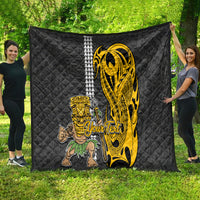 Custom Hawaii Molokai Island Quilt Hawaiian Warrior and Kakau Symbols Abstract Tattoo LT03 - Polynesian Pride
