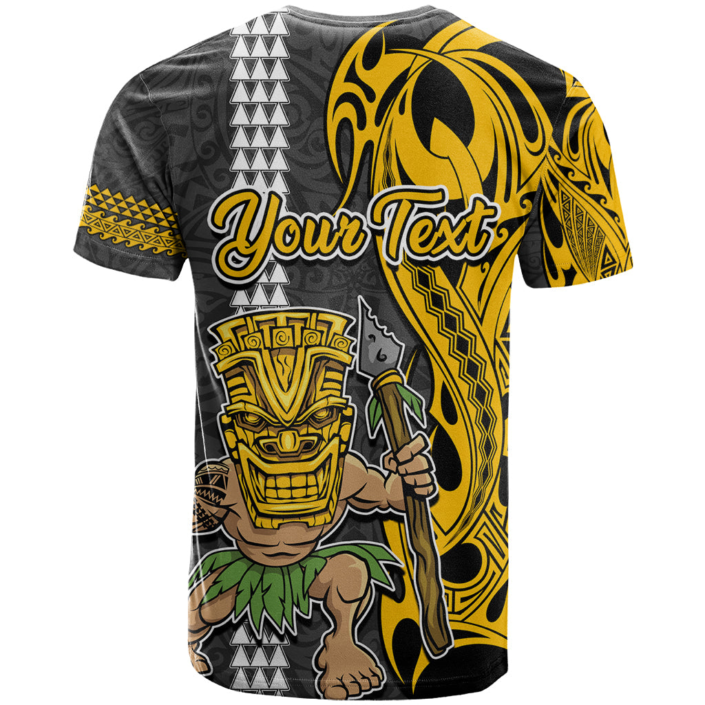Custom Hawaii Molokai Island T Shirt Hawaiian Warrior and Kakau Symbols Abstract Tattoo LT03 - Polynesian Pride