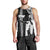 Hawaii Molokai Island Men Tank Top Hawaiian King and Kakau Symbols Abstract Shoulder Tattoo LT03 - Polynesian Pride