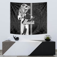 Hawaii Molokai Island Tapestry Hawaiian King and Kakau Symbols Abstract Shoulder Tattoo LT03 - Polynesian Pride
