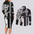 Custom Hawaii Molokai Island Couples Matching Long Sleeve Bodycon Dress and Long Sleeve Button Shirts Hawaiian King and Kakau Symbols Abstract Shoulder Tattoo LT03 - Polynesian Pride