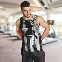 Custom Hawaii Molokai Island Men Tank Top Hawaiian King and Kakau Symbols Abstract Shoulder Tattoo LT03 - Polynesian Pride