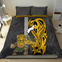 Hawaii Niihau Island Bedding Set Hawaiian Warrior and Kakau Symbols Abstract Tattoo LT03 - Polynesian Pride