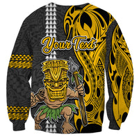 Custom Hawaii Niihau Island Sweatshirt Hawaiian Warrior and Kakau Symbols Abstract Tattoo LT03 - Polynesian Pride