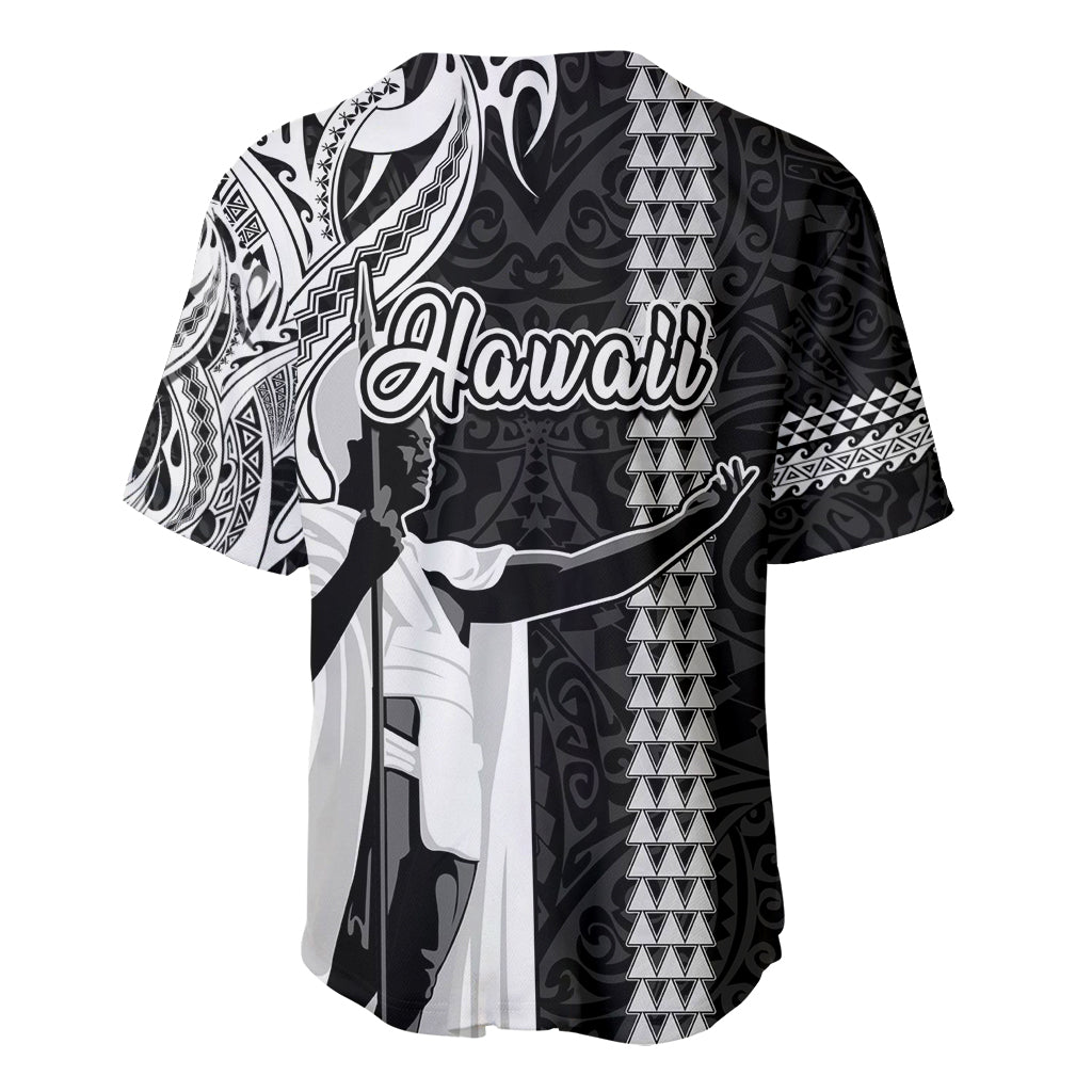 Hawaii Niihau Island Baseball Jersey Hawaiian King and Kakau Symbols Abstract Shoulder Tattoo LT03 - Polynesian Pride