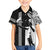 Custom Hawaii Niihau Island Family Matching Short Sleeve Bodycon Dress and Hawaiian Shirt Hawaiian King and Kakau Symbols Abstract Shoulder Tattoo LT03 Son's Shirt Black - Polynesian Pride