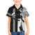 Custom Hawaii Niihau Island Kid Hawaiian Shirt Hawaiian King and Kakau Symbols Abstract Shoulder Tattoo LT03 Kid Black - Polynesian Pride