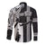 Custom Hawaii Niihau Island Long Sleeve Button Shirt Hawaiian King and Kakau Symbols Abstract Shoulder Tattoo LT03 - Polynesian Pride