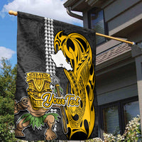 Custom Hawaii Oahu Island Garden Flag Hawaiian Warrior and Kakau Symbols Abstract Tattoo LT03 - Polynesian Pride