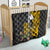 Custom Hawaii Oahu Island Quilt Hawaiian Warrior and Kakau Symbols Abstract Tattoo LT03 - Polynesian Pride