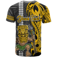 Custom Hawaii Oahu Island T Shirt Hawaiian Warrior and Kakau Symbols Abstract Tattoo LT03 - Polynesian Pride