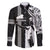 Hawaii Kahoolawe Island Family Matching Summer Maxi Dress and Hawaiian Shirt Hawaiian King and Kakau Symbols Abstract Shoulder Tattoo LT03 Dad's Shirt - Long Sleeve Black - Polynesian Pride