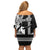 Custom Hawaii Kahoolawe Island Family Matching Off Shoulder Short Dress and Hawaiian Shirt Hawaiian King and Kakau Symbols Abstract Shoulder Tattoo LT03 - Polynesian Pride