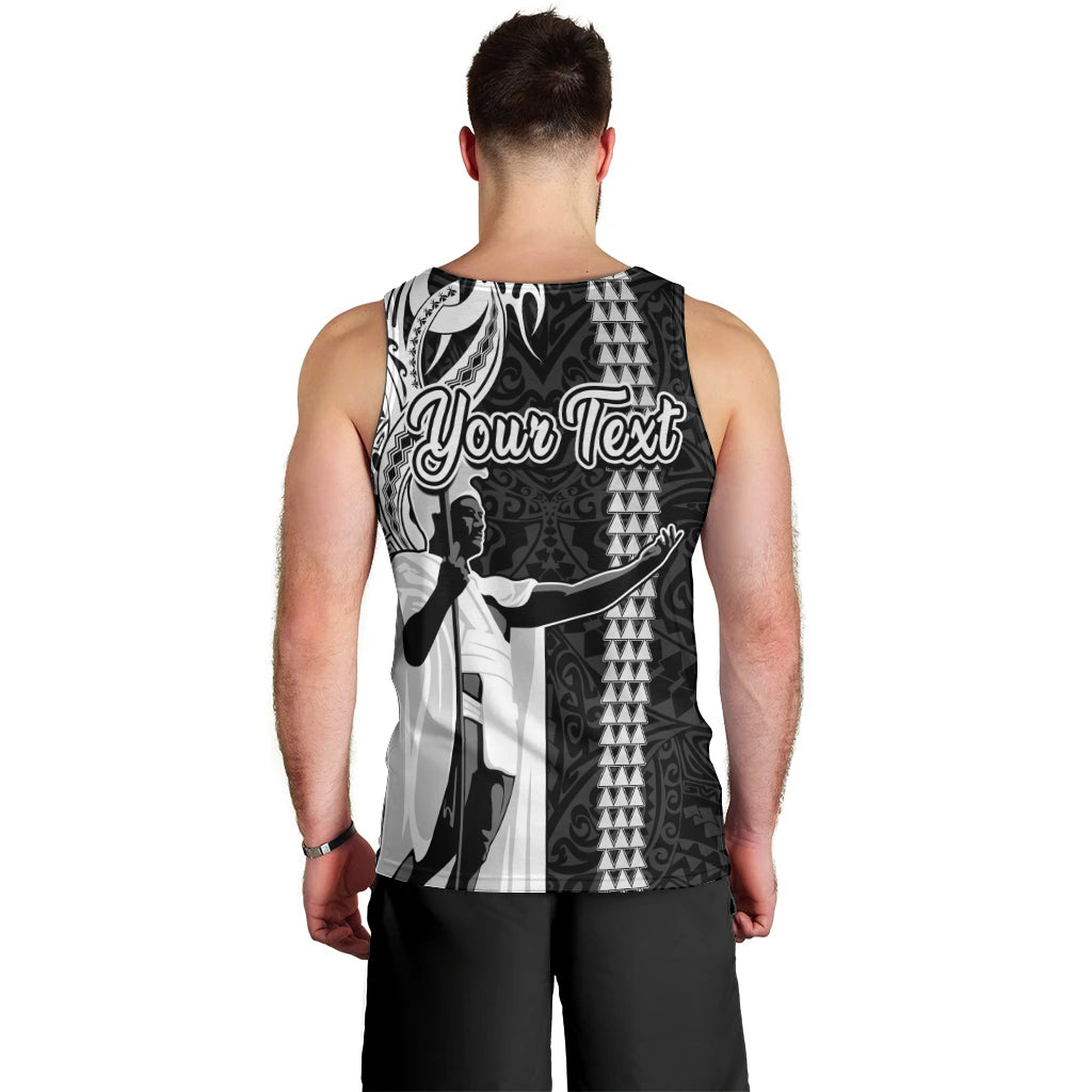 Custom Hawaii Kahoolawe Island Men Tank Top Hawaiian King and Kakau Symbols Abstract Shoulder Tattoo LT03 - Polynesian Pride