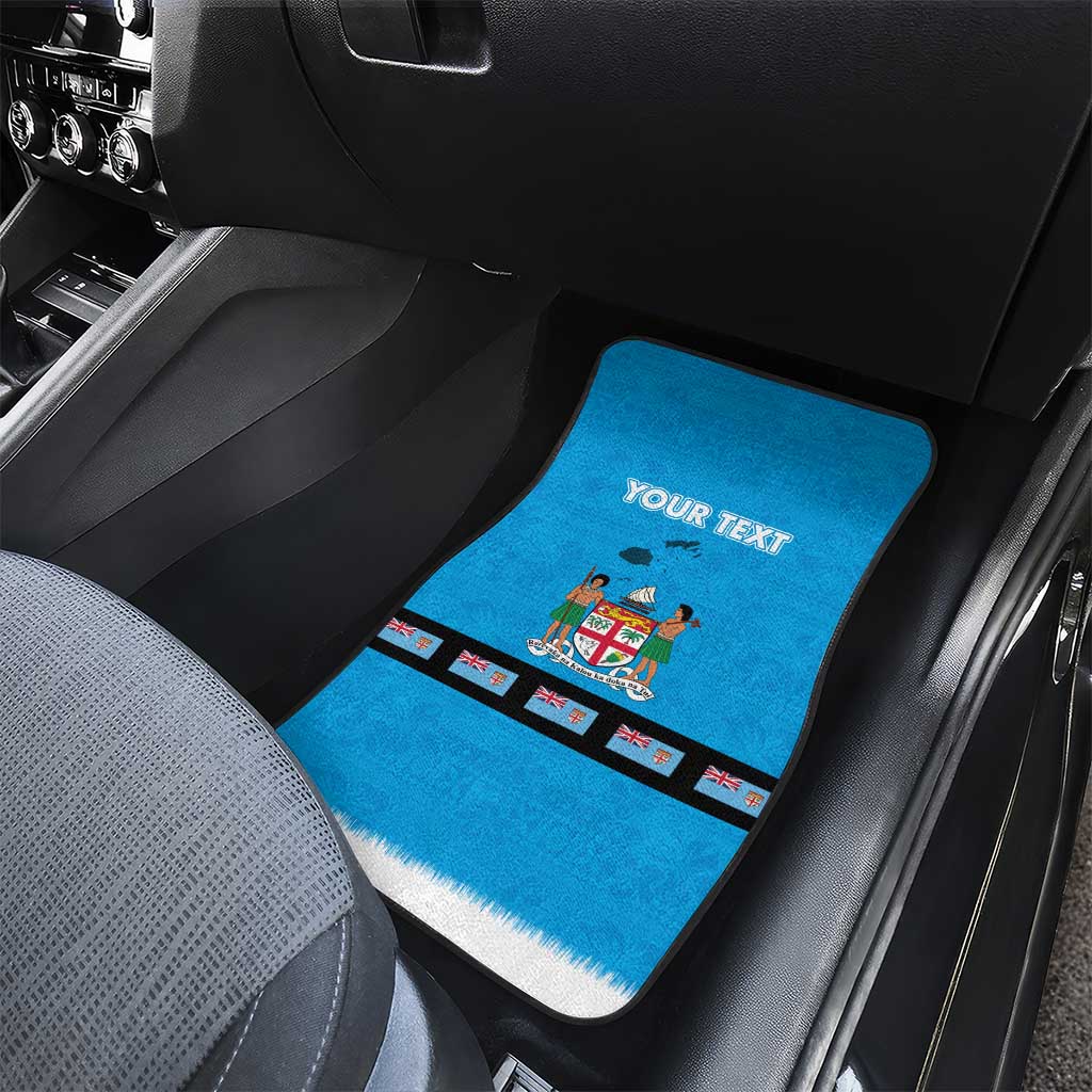 Fiji Merry Christmas Car Mats Santa Suit Style With Tapa Tribal Pattern