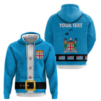 Fiji Merry Christmas Hoodie Santa Suit Style With Tapa Tribal Pattern LT03 - Polynesian Pride