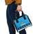 Fiji Merry Christmas Shoulder Handbag Santa Suit Style With Tapa Tribal Pattern
