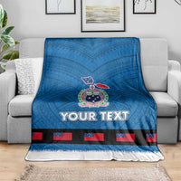 Samoa Merry Christmas Blanket Santa Suit Style With Tatau Tattoo Pattern