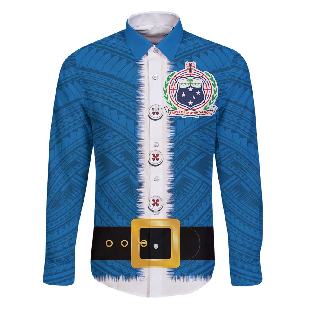 Samoa Merry Christmas Family Matching Puletasi and Hawaiian Shirt Santa Suit Style With Tatau Tattoo Pattern