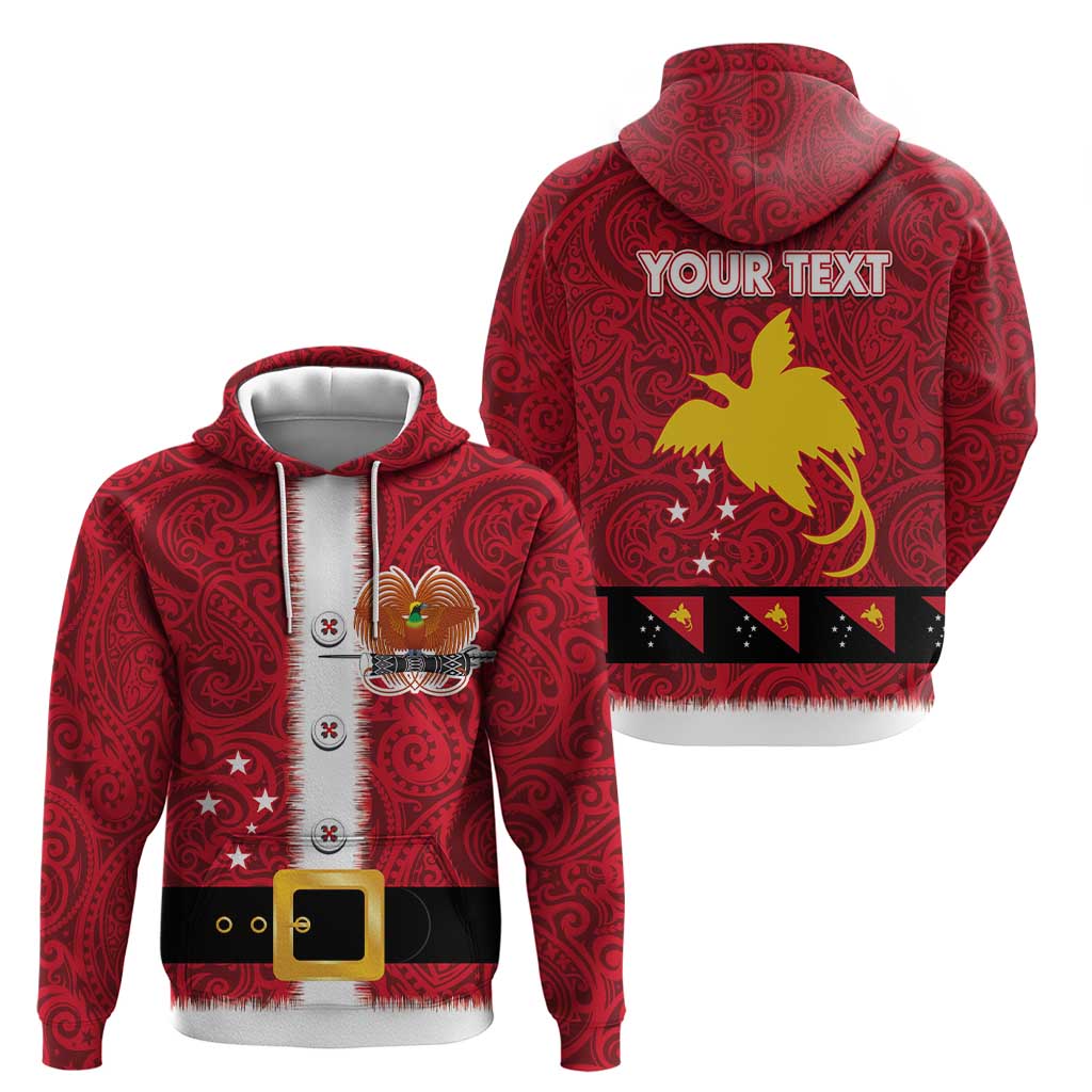 Papua New Guinea Merry Christmas Hoodie Santa Suit Style With Melanesian Pattern LT03 - Polynesian Pride