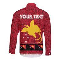 Papua New Guinea Merry Christmas Long Sleeve Button Shirt Santa Suit Style With Melanesian Pattern LT03 - Polynesian Pride