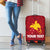 Papua New Guinea Merry Christmas Luggage Cover Santa Suit Style With Melanesian Pattern