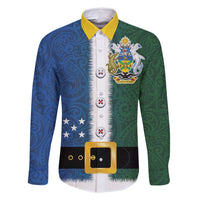 Solomon Islands Merry Christmas Family Matching Mermaid Dress and Hawaiian Shirt Santa Suit Style With Melanesian Pattern